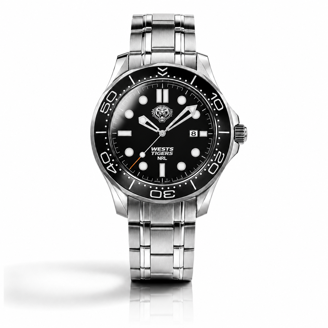 Wests Tigers MatchTimer™ Home watch, dial and case view