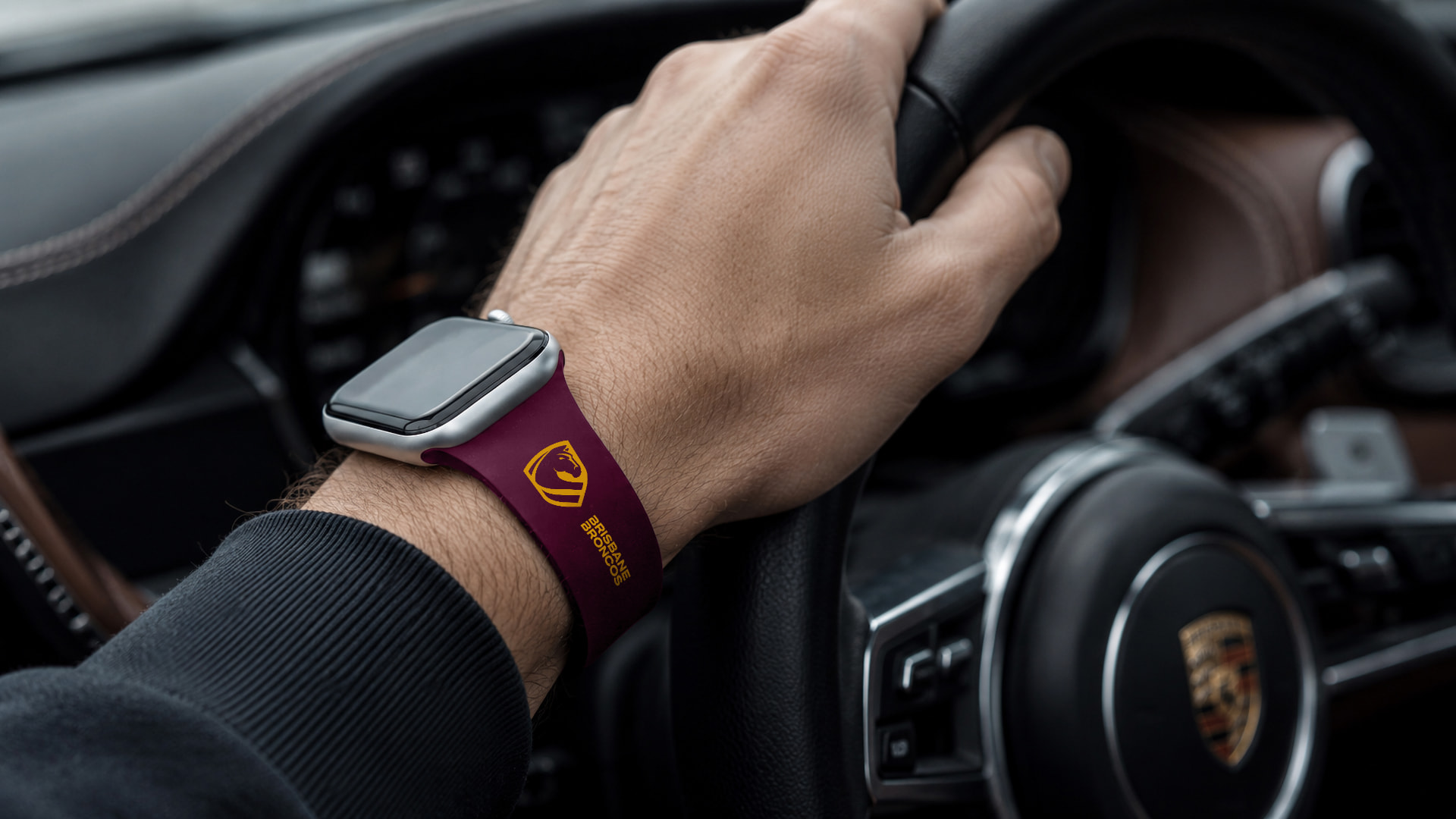 Brisbane Broncos Team Watch Band worn while driving