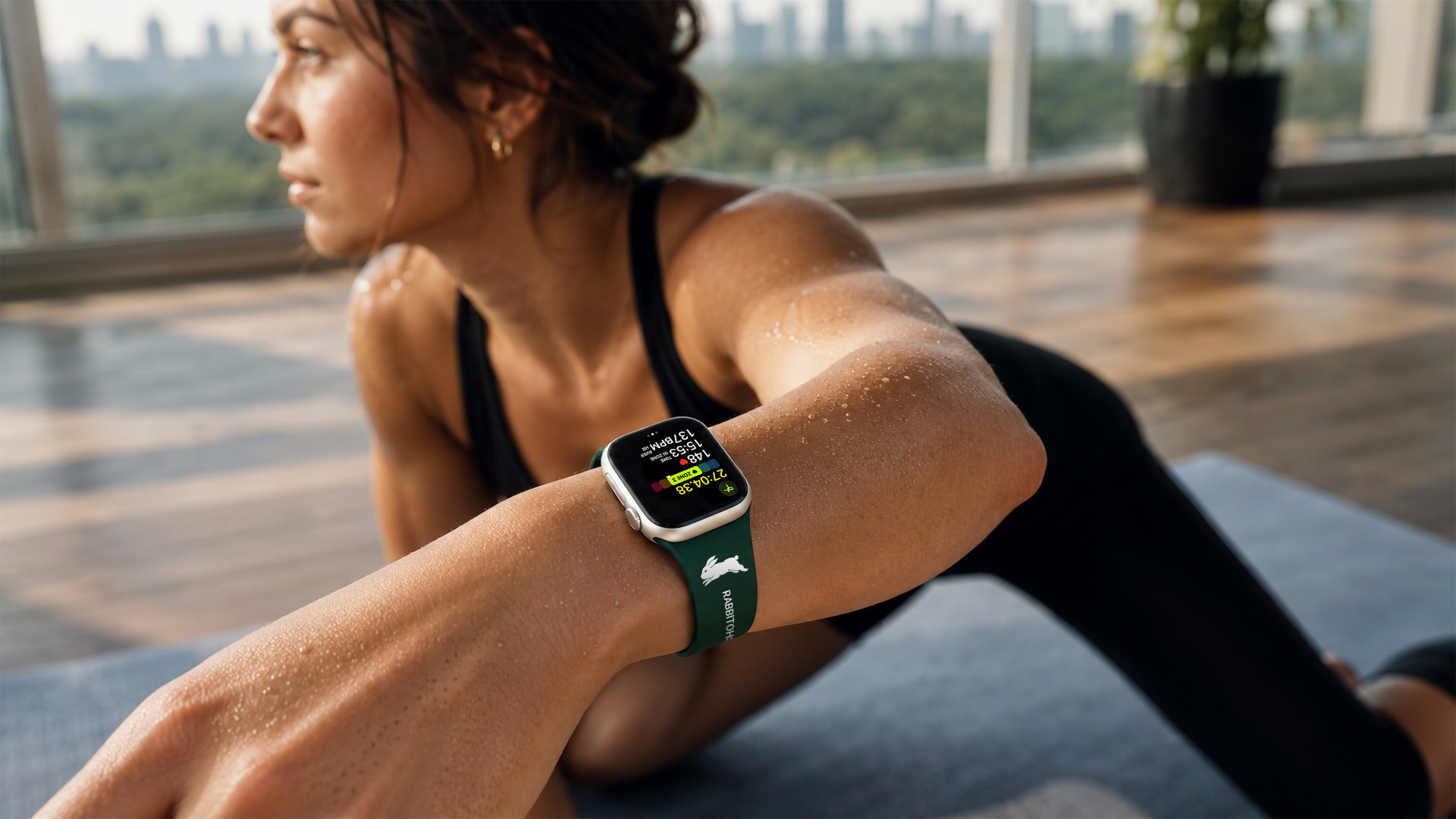 South Sydney Rabbitohs Team Watch Band worn during a workout