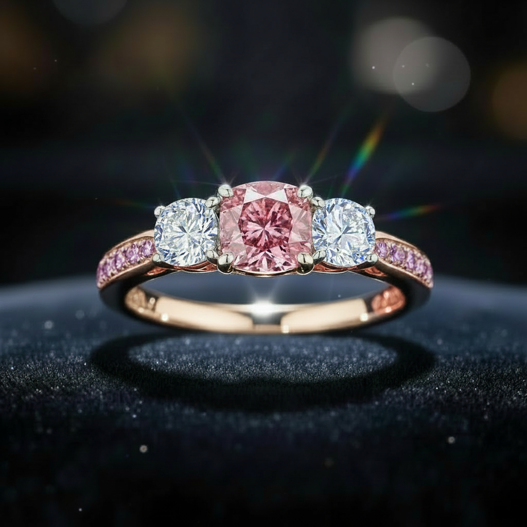 Argyle pink diamond ring made for a client