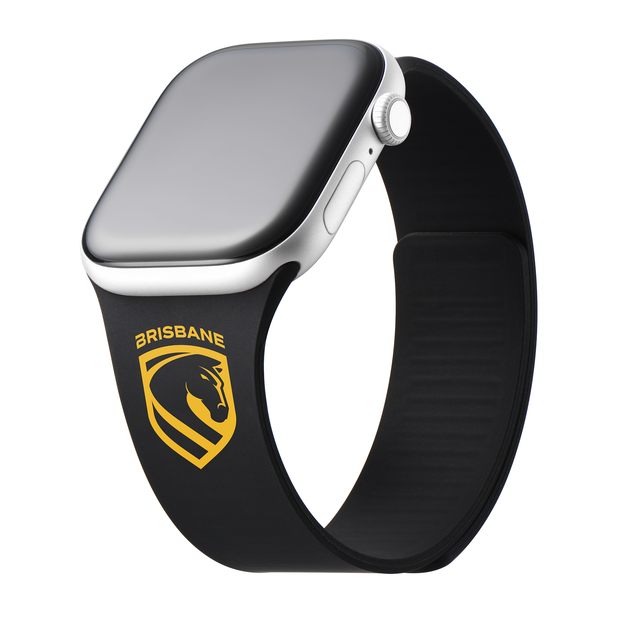 Brisbane Broncos Series 2 black Apple Watch band