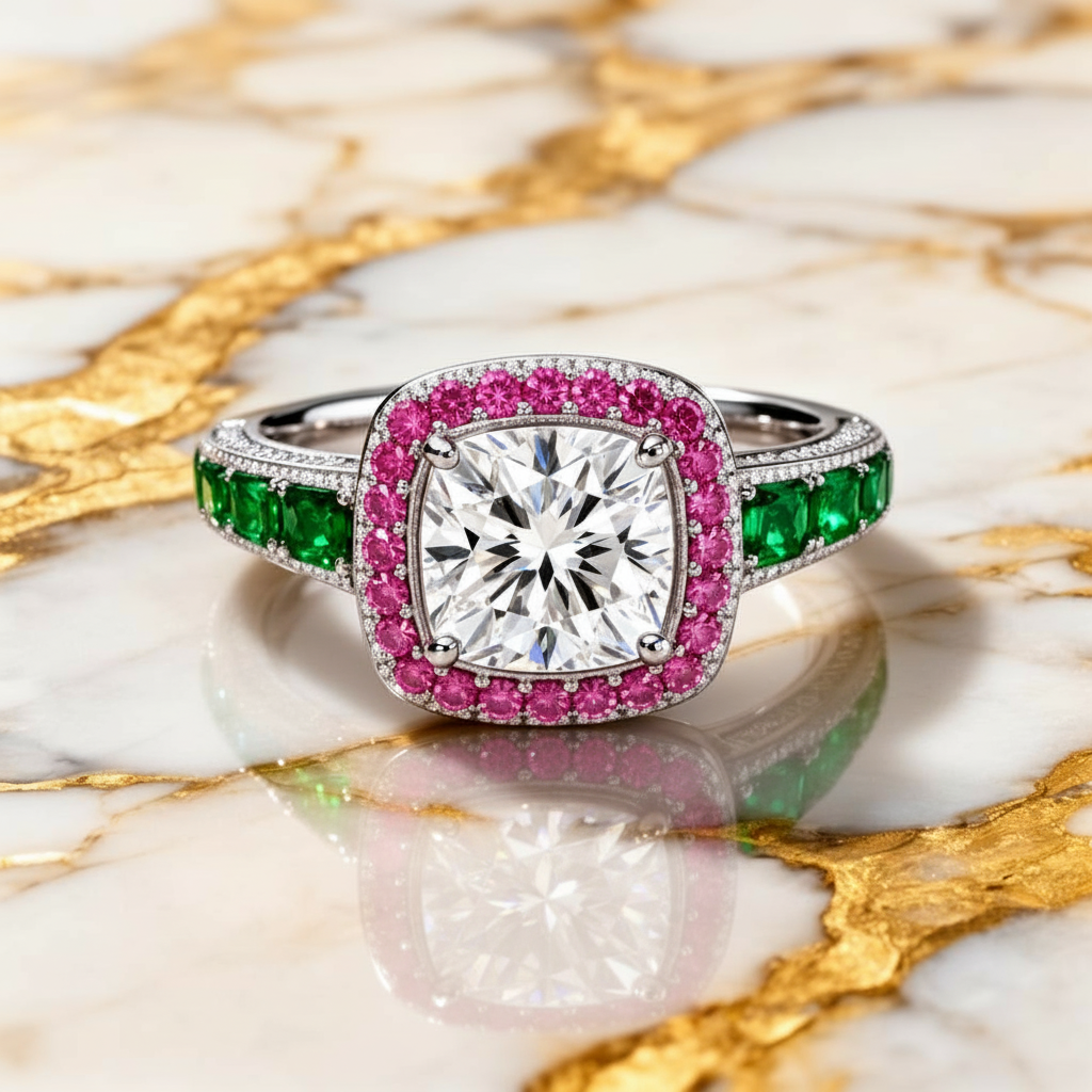 La Flamme Céleste — Cocktail Ring