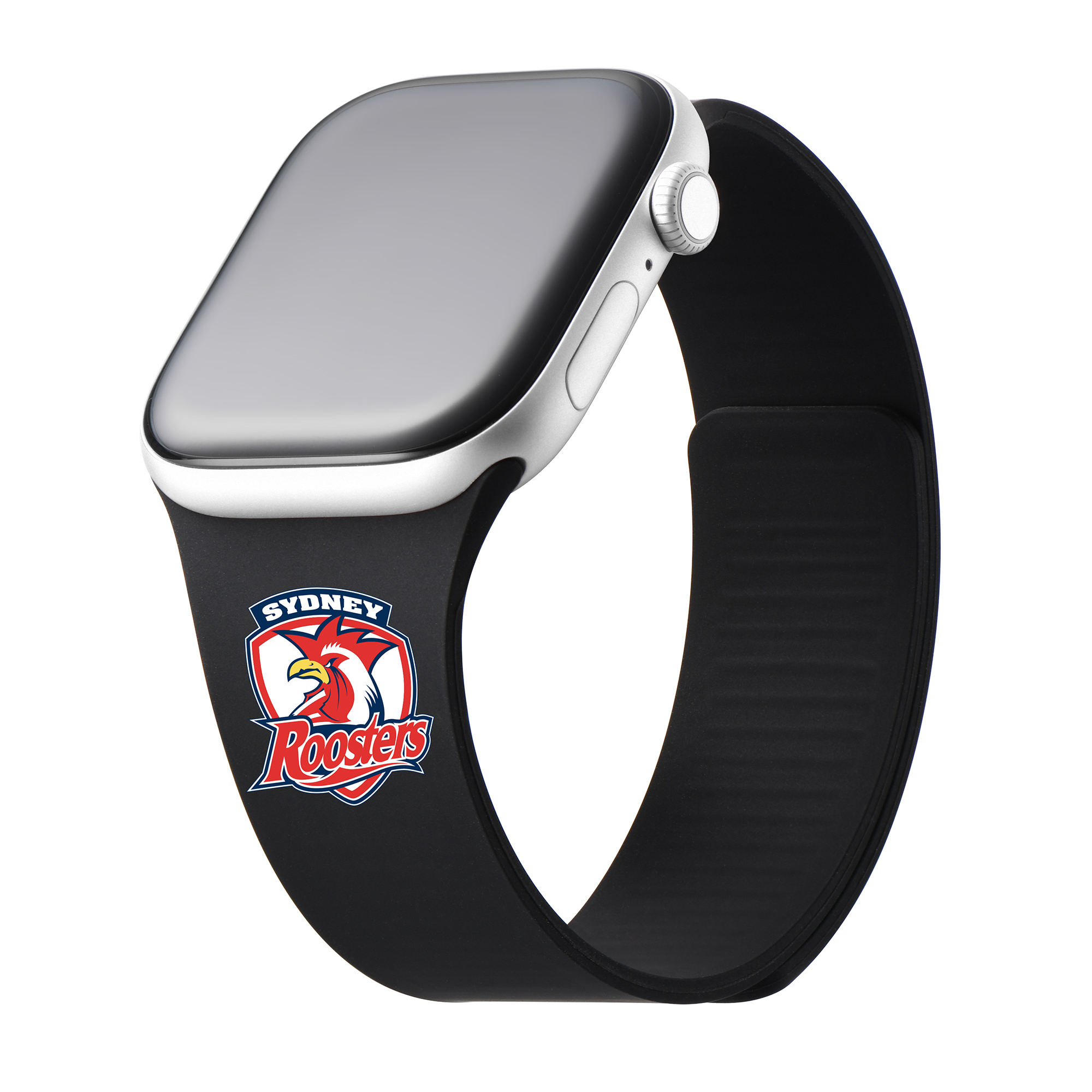 Sydney Roosters Series 2 black Apple Watch band